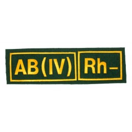 Naszywka AB (IV) Rh- zielona