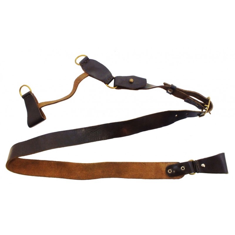 Coalition strap for officers belt, brown, with handles to the officer's bag