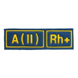 A (II) RH+ tab, blue with...