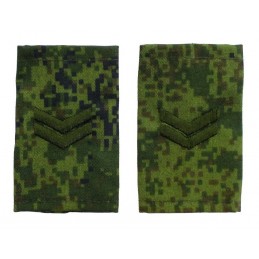 Epaulets for junior sergeant, camouflage Digital Flora, "V" version