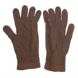 Rękawiczki zimowe, wełniane, brązowe