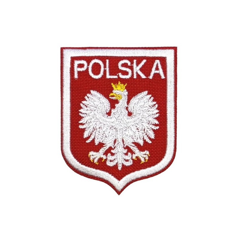 Polska z orłem - naszywka termotransferowa