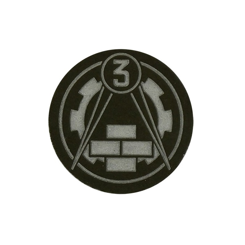 Shoulder stripe "Specialist 3rd Class Service of the accommodation and the military engineering", green