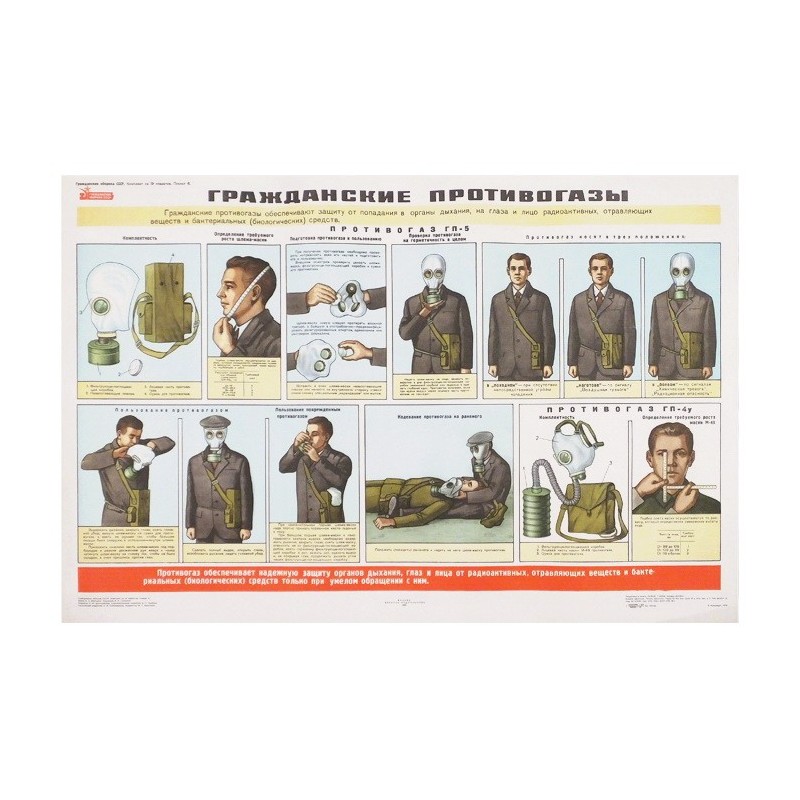 Poster: Civil Defence 06 - "Civil gas masks"