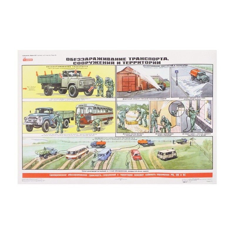 Poster: Civil Defence 16 - "Decontaminating vehicles, objects and the area"