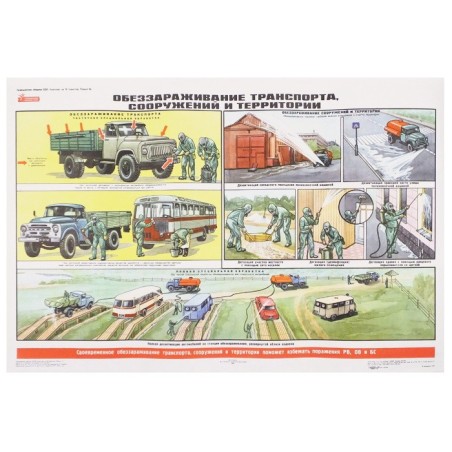 Poster: Civil Defence 16 - "Decontaminating vehicles, objects and the area"