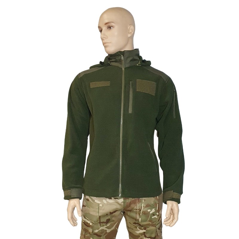 FRP Polar blouse with removable hood, olive