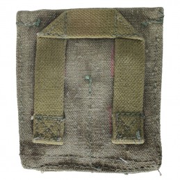 Grenade pouch (2 grenades capacity), brown lether, dark green