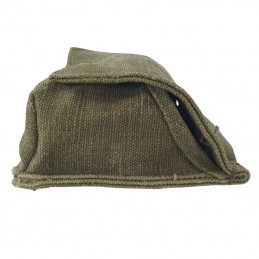 Grenade pouch (2 grenades capacity), brown lether, dark green