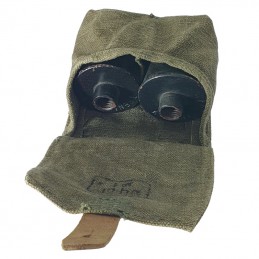 Grenade pouch (2 grenades capacity), brown lether, dark green