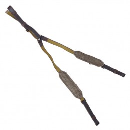 Combat braces, leather imitation, brown, painted