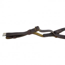 Combat braces, leather imitation, brown, painted