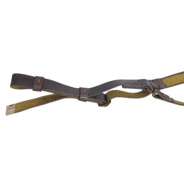 Combat braces, leather imitation, brown, painted