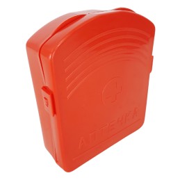 First aid kit - case, bright red