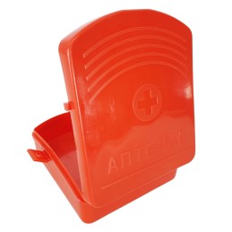 First aid kit - case, bright red