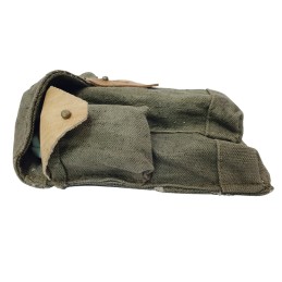 AK magazine pouch (3 mags capacity), bright leather, dark green