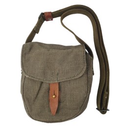 PPSh-41 drum magazine pouch, with shoulder strap, knop, olive-green