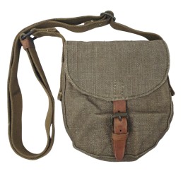 PPSh-41 drum magazine pouch, with shoulder strap, buckle, olive-green
