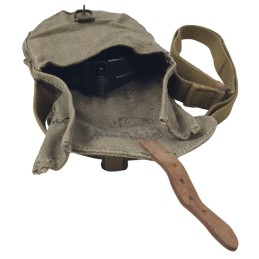 PPSh-41 drum magazine pouch, with shoulder strap, buckle, olive-green