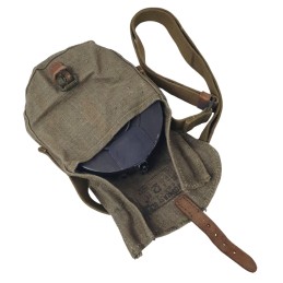 PPSh-41 drum magazine pouch, with shoulder strap, buckle, olive-green
