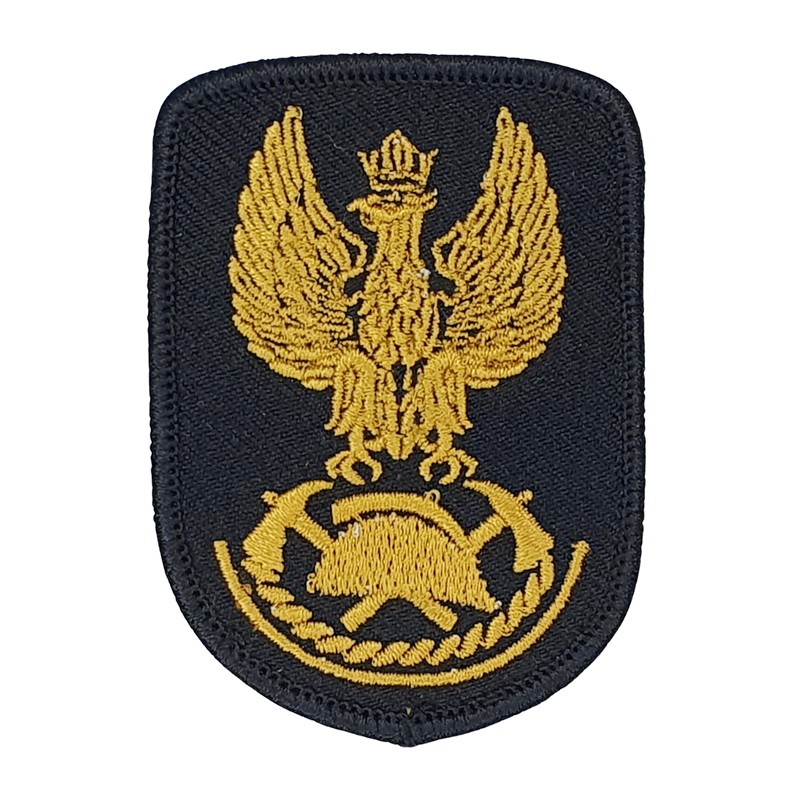 Eagle (modern) National Fire Service, black background, embroidered