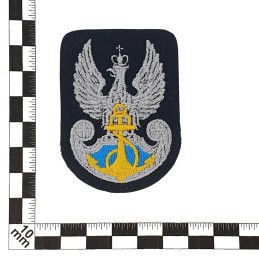 Orzełek Polskiej Marynarki Wojennej, współczesny, czarne tło, haftowany