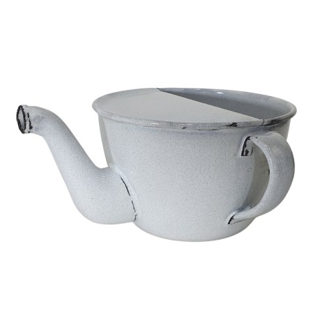 Enamel cup for watering injured soldiers, white