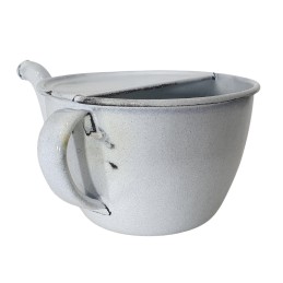 Enamel cup for watering injured soldiers, white