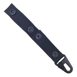 FRP Belt loop with the light snap-hook nad press studs, black
