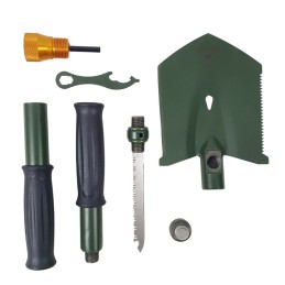 Wielofunkcyjna saperka Petreq Survival II 7w1, oliwa