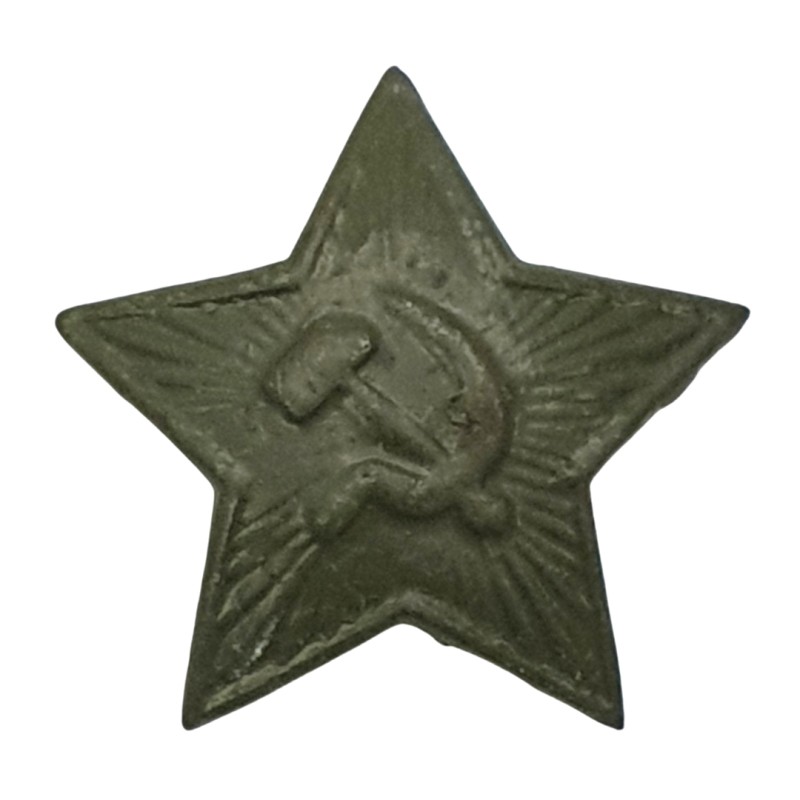 Star for ushanka, WWII, field, 32 mm, version A