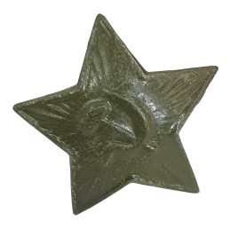 Star for ushanka, WWII, field, 32 mm, version A