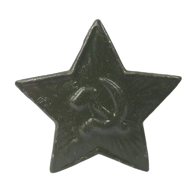 Star for ushanka, WWII, field, 32 mm, version B