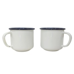 Enamelled mug, white