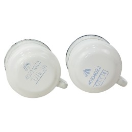 Enamelled mug, white