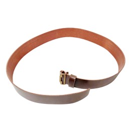 Formal belt, PVC, without buckle, brown