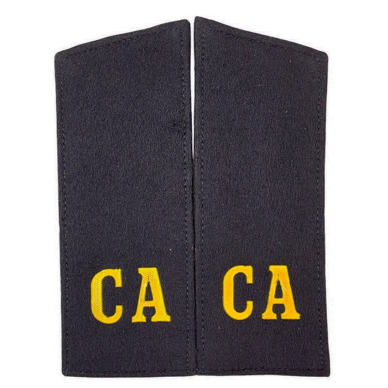 Pagony "CA" ("SA") czarne, wczesna wersja