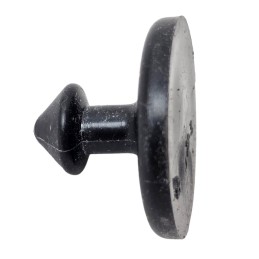 Plastic button for chemical protective clothing