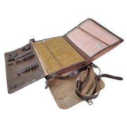 Officer map case, leather