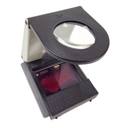 Magnifying display stand, slide viewer