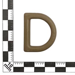 D-Ring Dkal 25mm, coyote brown, DIYP
