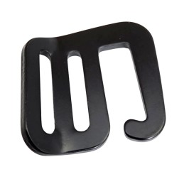 Metal G-hook 25mm, left, black, DIYP