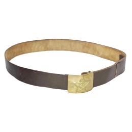 Leather soldier's belt with buckle