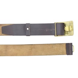Leather soldier's belt with buckle