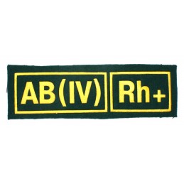 Naszywka AB (IV) Rh+ zielona